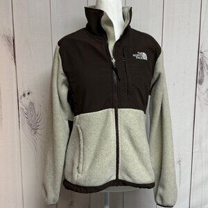 The North Face Women’s Denali Fleece Jacket – Brown/Cream, Small, EUC